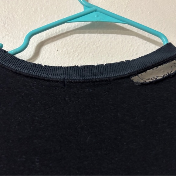 N:Philanthropy Black Distressed Sweatshirt Sz M - Picture 6 of 8